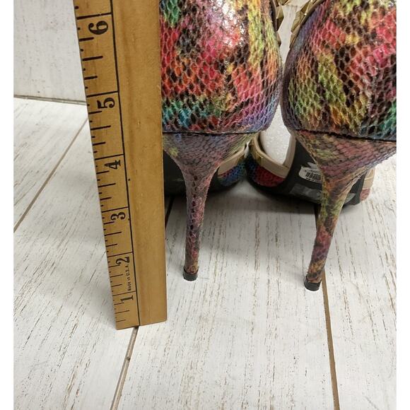 Wild Diva Lounge Women’s Multi Color Studded Faux Leather Stilettos Size 6 Heels - Picture 6 of 13